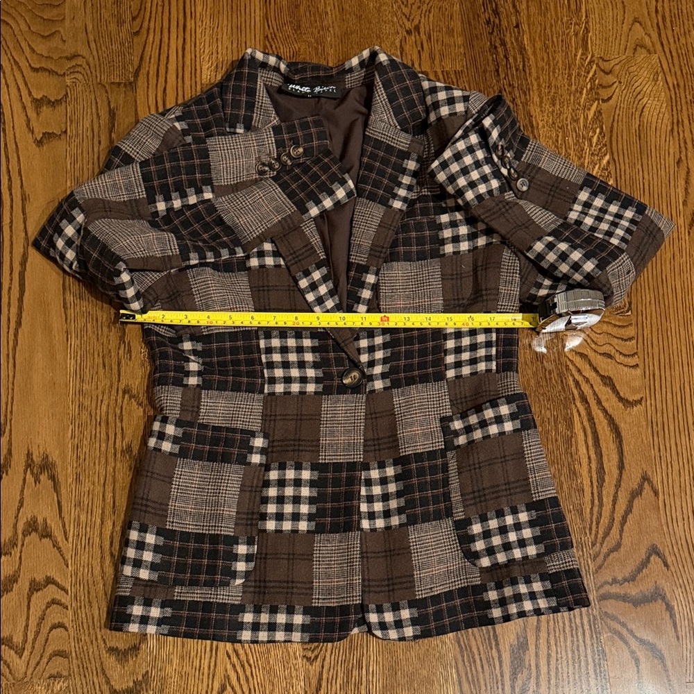 White Birch black label Checkered patchwork Blaze… - image 12